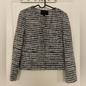 J. Crew Collarless Tweed Blazer size 6